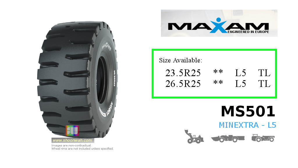 23.5R25 ** MAXAM MS501 L5 loader & dozer service trucks tubeless TL OTR Radial Tires